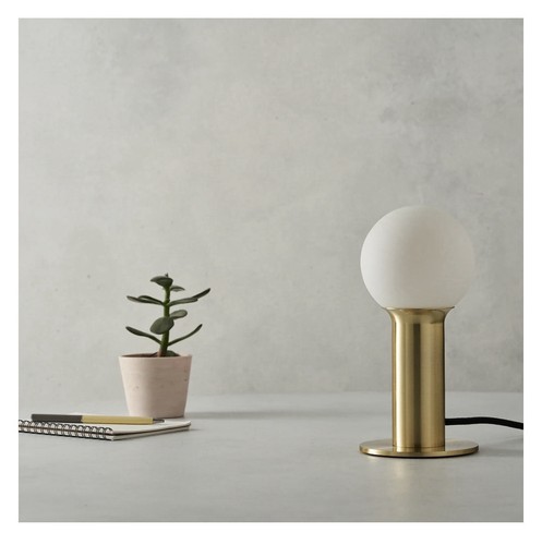 Brass table lamp base - table, bulb