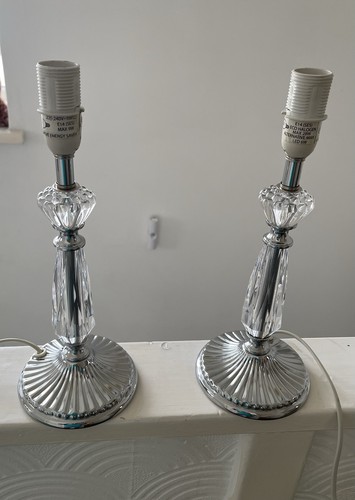 Pair chrome clear glass - of,