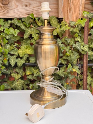 Vintage brass table lamp base - brass,