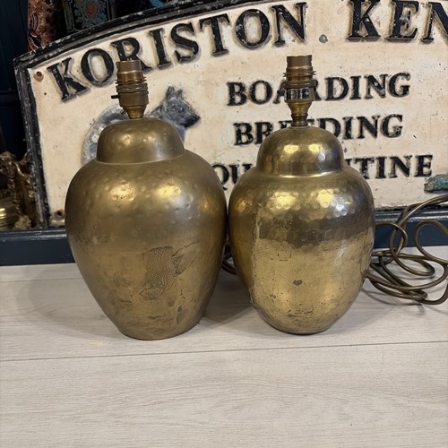 Pair vintage bhs large - pair, brass