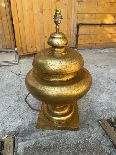Golden table lamp - golden,