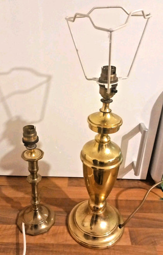 Vintage brass electric lamp - 2,