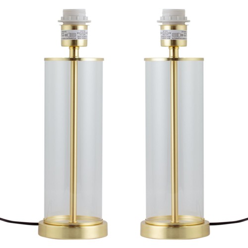 Set satin brass glass - set, 2